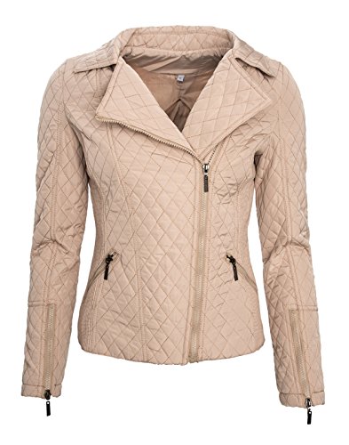 Rock Creek Selection Damen Übergangsjacke Stepp Jacke leicht Gesteppte Jacke Damenjacke D-64 [1316 Beige M] von Rock Creek Selection