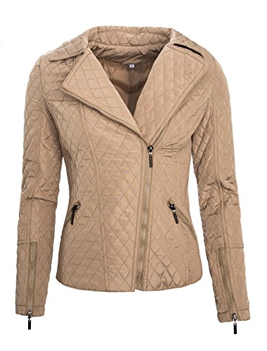 Rock Creek Selection Damen Übergangsjacke Stepp Jacke leicht Gesteppte Jacke Damenjacke D-64 [1316 D.Beige M] von Rock Creek Selection