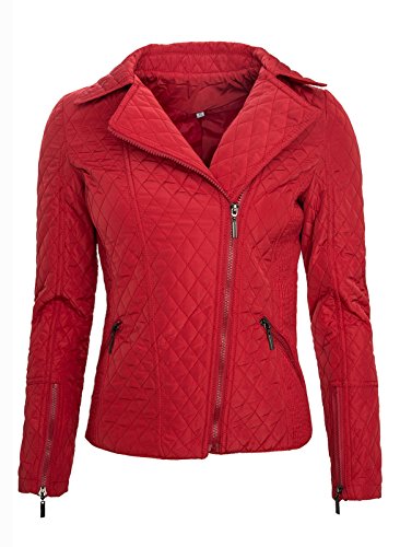 Rock Creek Selection Damen Übergangsjacke Stepp Jacke leicht Gesteppte Jacke Damenjacke D-64 [1316 Rot L] von Rock Creek Selection