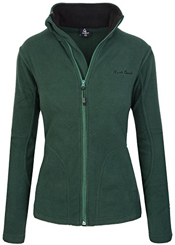 Rock Creek Damen Fleecejacke Fleece Jacke Übergangs Jacke Sweatjacke D-389 [DarkGreen L] von Rock Creek