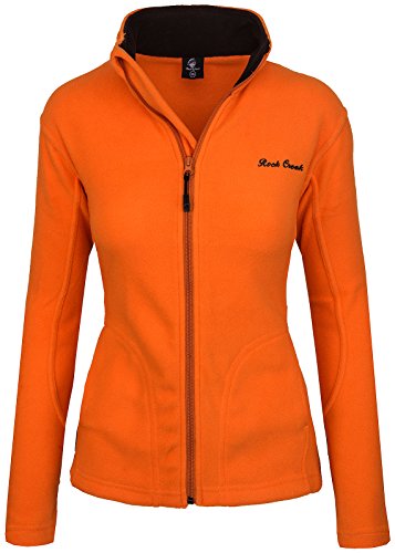 Rock Creek Damen Fleecejacke Fleece Jacke Übergangs Jacke Sweatjacke D-389 [Orange XS] von Rock Creek