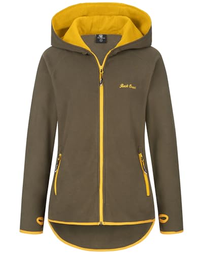 Rock Creek Damen Fleecejacke Mantel Übergangsjacke Windbreaker Fleece Jacken Outdoorjacke Stehkragen Damenjacke Teddyfleece Sweatjacke Pullover D-502 Dunkelgrün XL von Rock Creek