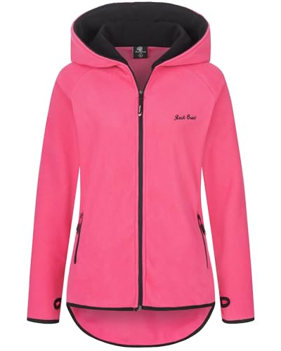 Rock Creek Damen Fleecejacke Mantel Übergangsjacke Windbreaker Fleece Jacken Outdoorjacke Stehkragen Damenjacke Teddyfleece Sweatjacke Pullover D-502 Pink XS von Rock Creek
