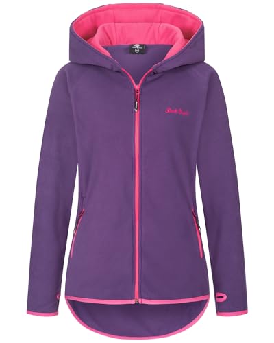 Rock Creek Damen Fleecejacke Mantel Übergangsjacke Windbreaker Fleece Jacken Outdoorjacke Stehkragen Damenjacke Teddyfleece Sweatjacke Pullover D-502 Violett L von Rock Creek