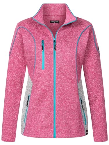 Rock Creek Damen Fleecejacke warm Übergangsjacke Windbreaker Fleece Jacken Outdoorjacke Stehkragen Damenjacke Melange Fleecejacke Sweatjacke Pullover D-499 Pink L von Rock Creek