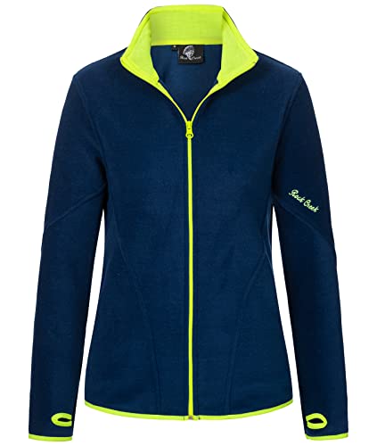 Rock Creek Damen Fleecejacke warm Übergangsjacke Windbreaker Fleece Jacken Outdoorjacke Stehkragen Damenjacke Teddyfleece Sweatjacke Pullover D-472 Navy L von Rock Creek