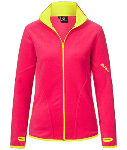 Rock Creek Damen Fleecejacke warm Übergangsjacke Windbreaker Fleece Jacken Outdoorjacke Stehkragen Damenjacke Teddyfleece Sweatjacke Pullover D-472 Pink L von Rock Creek