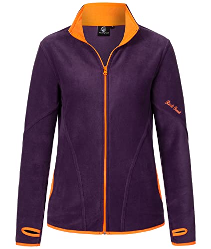 Rock Creek Damen Fleecejacke warm Übergangsjacke Windbreaker Fleece Jacken Outdoorjacke Stehkragen Damenjacke Teddyfleece Sweatjacke Pullover D-472 Violett M von Rock Creek