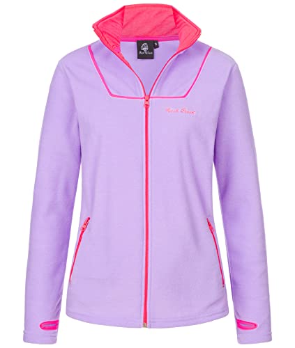 Rock Creek Damen Fleecejacke warm Übergangsjacke Windbreaker Fleece Jacken Outdoorjacke Stehkragen Damenjacke Teddyfleece Sweatjacke Pullover D-473 Flieder L von Rock Creek