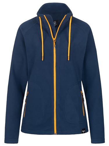 Rock Creek Damen Fleecejacke warm Übergangsjacke Windbreaker Fleece Jacken Outdoorjacke Stehkragen Damenjacke Teddyfleece Sweatjacke Pullover D-496 Navy L von Rock Creek