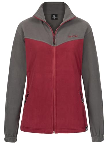 Rock Creek Damen Fleecejacke warm Übergangsjacke Windbreaker Fleece Jacken Outdoorjacke Stehkragen Damenjacke Teddyfleece Sweatjacke Pullover D-501 Weinrot S von Rock Creek