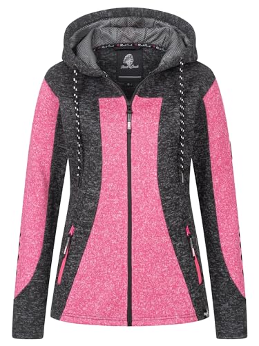Rock Creek Damen Jacke Fleecejacke Übergangsjacke Windbreaker Fleece Jacken Outdoorjacke Stehkragen Damenjacke Melange Fleecejacke Sweatjacke Pullover D-504 Pink XS von Rock Creek