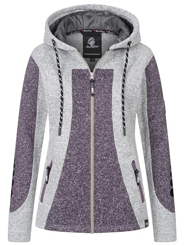 Rock Creek Damen Jacke Fleecejacke Übergangsjacke Windbreaker Fleece Jacken Outdoorjacke Stehkragen Damenjacke Melange Fleecejacke Sweatjacke Pullover D-504 Violett S von Rock Creek