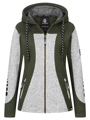 Rock Creek Damen Jacke Fleecejacke Übergangsjacke Windbreaker Fleece Jacken Outdoorjacke Stehkragen Damenjacke Melange Fleecejacke Sweatjacke Pullover D-504 Weiß XS von Rock Creek