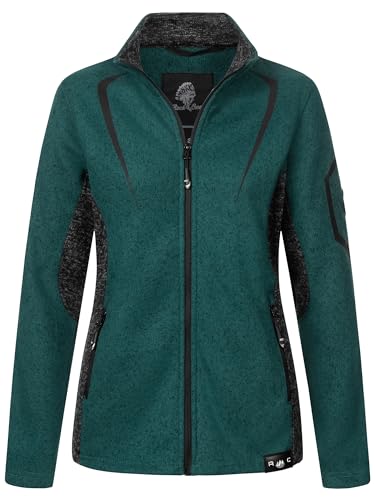 Rock Creek Damen Jacke Fleecejacke Übergangsjacke Windbreaker Fleece Jacken Outdoorjacke Stehkragen Damenjacke Melange Fleecejacke Sweatjacke Pullover D-505 Dunkeltürkis M von Rock Creek
