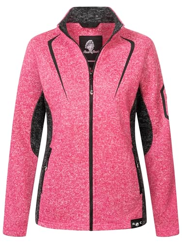 Rock Creek Damen Jacke Fleecejacke Übergangsjacke Windbreaker Fleece Jacken Outdoorjacke Stehkragen Damenjacke Melange Fleecejacke Sweatjacke Pullover D-505 Pink 2XL von Rock Creek