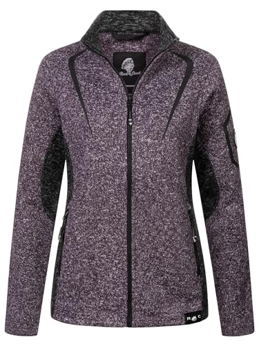 Rock Creek Damen Jacke Fleecejacke Übergangsjacke Windbreaker Fleece Jacken Outdoorjacke Stehkragen Damenjacke Melange Fleecejacke Sweatjacke Pullover D-505 Violett 2XL von Rock Creek