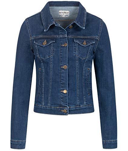 Rock Creek Damen Jeans Jacke Übergangs Jacke Denim Blouson Stretch Kurz Classic Jeansjacken Urban Stonewash D-401 Oxfordblue S von Rock Creek