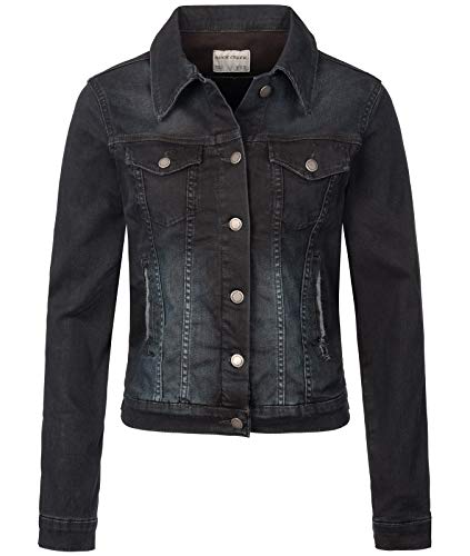 Rock Creek Damen Jeans Jacke Übergangs Jacke Denim Blouson Stretch Kurz Classic Jeansjacken Urban Stonewash D-401 Rinsedblau L von Rock Creek