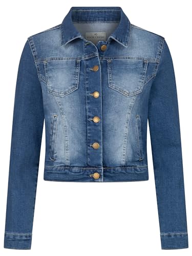 Rock Creek Damen Jeans Jacke Übergangs Jacke Denim Blouson Stretch Kurz Classic Jeansjacken Urban Stonewash D-493 Blau S von Rock Creek