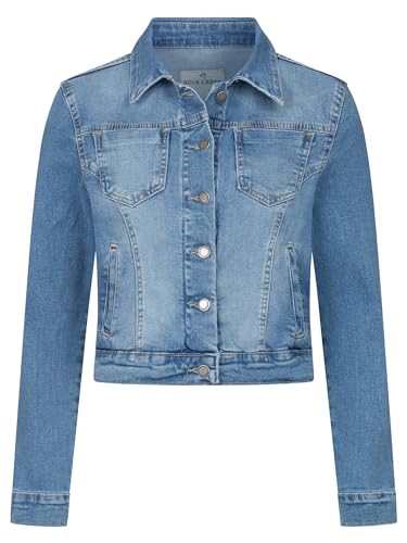 Rock Creek Damen Jeans Jacke Übergangs Jacke Denim Blouson Stretch Kurz Classic Jeansjacken Urban Stonewash D-493 Hellblau L von Rock Creek