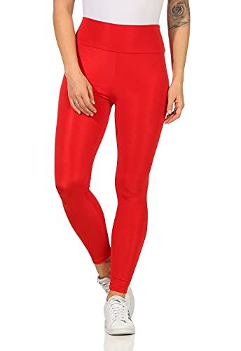 Rock Creek Damen Leggings Hose Damenhose Damenleggings Leggins Sport Hose 3/4 Hosen Trainingshose Sporthose Yoga Freizeithose Hoch D-463 Rot M von Rock Creek