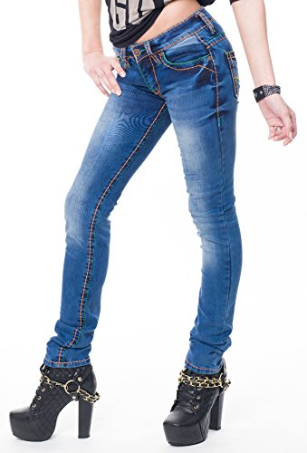 Rock Creek Damen RC-2072 Jeanshose Blau W28 L34 von Rock Creek