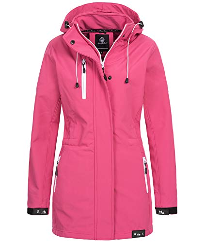 Rock Creek Damen Softshell Jacke Mantel Outdoor-Mantel Damenmantel Softshellmantel Winterjacke Wasserabweisend Kapuze Übergang D-423 Rosa 2XL von Rock Creek