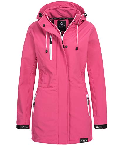 Rock Creek Damen Softshell Jacke Mantel Outdoor-Mantel Damenmantel Softshellmantel Winterjacke Wasserabweisend Kapuze Übergang D-423 Rosa 3XL von Rock Creek