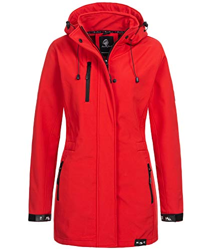 Rock Creek Damen Softshell Jacke Mantel Outdoor-Mantel Damenmantel Softshellmantel Winterjacke Wasserabweisend Kapuze Übergang D-423 Rot 3XL von Rock Creek