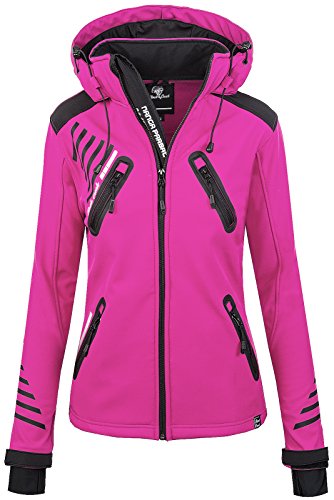 Rock Creek Damen Softshell Jacke Outdoorjacke Windbreaker Übergangs Jacke - Pink - 36/S von Rock Creek