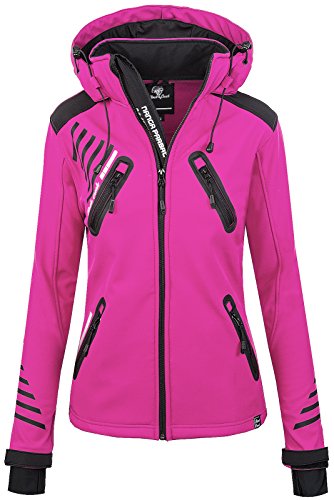 Rock Creek Damen Softshell Jacke Outdoorjacke Windbreaker Übergangs Jacke - Pink - 38/M von Rock Creek