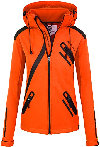 Rock Creek Damen Softshell Jacke Übergangs Jacke Windbreaker Regenjacke Damenjacken Outdoorjacke Windjacke D-371 Orange XL von Rock Creek