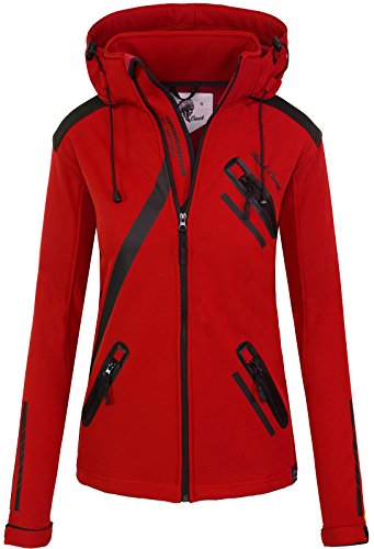 Rock Creek Damen Softshell Jacke Übergangs Jacke Windbreaker Regenjacke Damenjacken Outdoorjacke Windjacke D-371 Rot L von Rock Creek