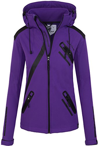 Rock Creek Damen Softshell Jacke Übergangs Jacke Windbreaker Regenjacke Damenjacken Outdoorjacke Windjacke D-371 Violett S von Rock Creek