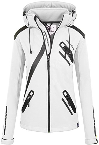 Rock Creek Damen Softshell Jacke Übergangs Jacke Windbreaker Regenjacke Damenjacken Outdoorjacke Windjacke D-371 Weiß XXL von Rock Creek