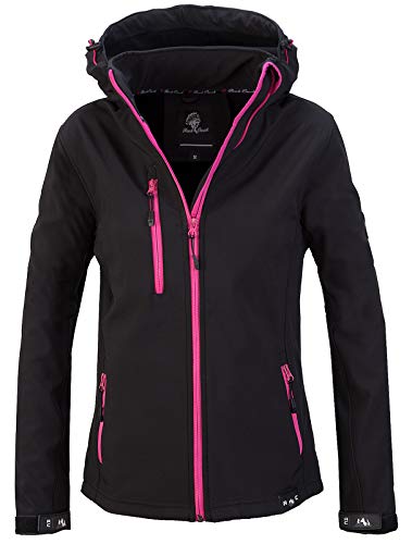 Rock Creek Damen Softshell Jacke Windbreaker Regenjacke Übergangsjacke Softshelljacke Damenjacke Regenmantel Outdoorjacke D-412 Schwarz M von Rock Creek