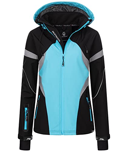 Rock Creek Damen Softshell Jacke Windbreaker Regenjacke Übergangsjacke Softshelljacke Damenjacke Regenmantel Outdoorjacke Kapuze D-467 Türkis XS von Rock Creek
