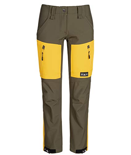 Rock Creek Damen Softshellhose Outdoor Hosen Wanderhose Sporthose Regenhose Damenhosen Outdoorhose Wasserdicht Taschen Softshell Hosen D-424 Dunkelgrün L von Rock Creek