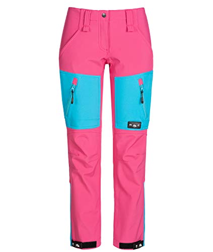 Rock Creek Damen Softshellhose Outdoor Hosen Wanderhose Sporthose Regenhose Damenhosen Outdoorhose Wasserdicht Taschen Softshell Hosen D-424 Pink L von Rock Creek