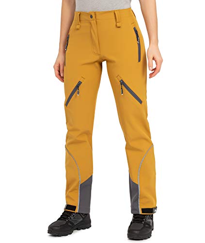 Rock Creek Damen Softshellhose Outdoor Hosen Wanderhose Sporthose Regenhose Damenhosen Outdoorhose Wasserdicht Taschen Softshell Hosen D-444 Maisgelb M von Rock Creek