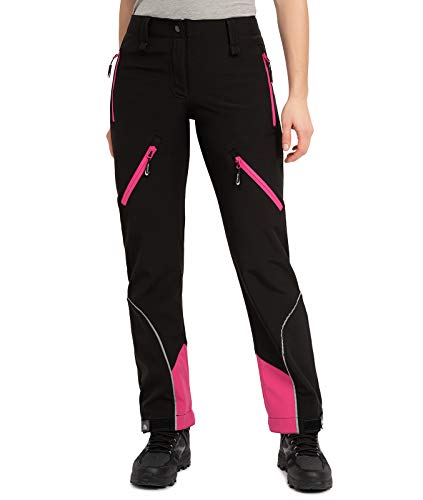 Rock Creek Damen Softshellhose Outdoor Hosen Wanderhose Sporthose Regenhose Damenhosen Outdoorhose Wasserdicht Taschen Softshell Hosen D-444 Schwarz S von Rock Creek