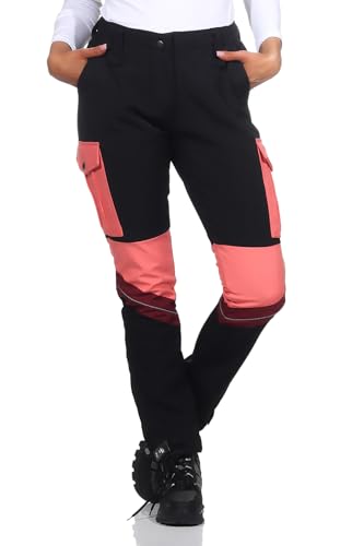 Rock Creek Damen Softshellhose Outdoor Hosen Wanderhose Sporthose Regenhose Damenhosen Outdoorhose Wasserdicht Taschen Softshell Hosen D-483 Coral L von Rock Creek