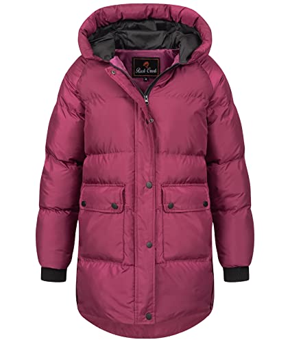 Rock Creek Damen Steppjacke Mantel Leicht Damenjacke Frauen Jacken Stepp Jacken mit Kapuze Daunenjacke Thremojacke D-488 Weinrot 2XL von Rock Creek