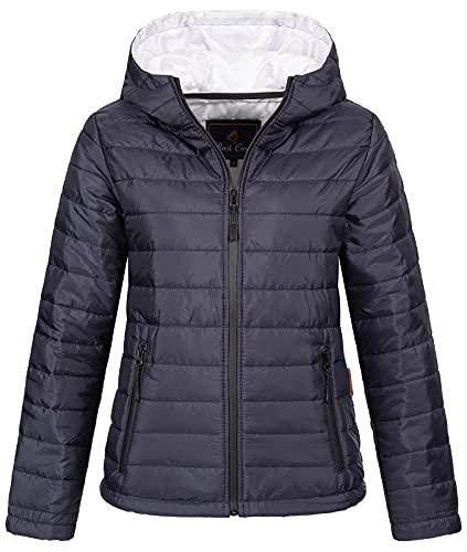 Rock Creek Damen Steppjacke Übergangsjacke Leicht Damenjacke Frauen Jacken Stepp Jacken ohne Kapuze Daunenjacke Thremojacke D-470 Dunkelblau XS von Rock Creek