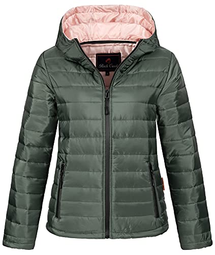 Rock Creek Damen Steppjacke Übergangsjacke Leicht Damenjacke Frauen Jacken Stepp Jacken ohne Kapuze Daunenjacke Thremojacke D-470 Dunkeltürkis XS von Rock Creek