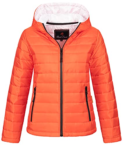 Rock Creek Damen Steppjacke Übergangsjacke Leicht Damenjacke Frauen Jacken Stepp Jacken ohne Kapuze Daunenjacke Thremojacke D-470 Orange S von Rock Creek