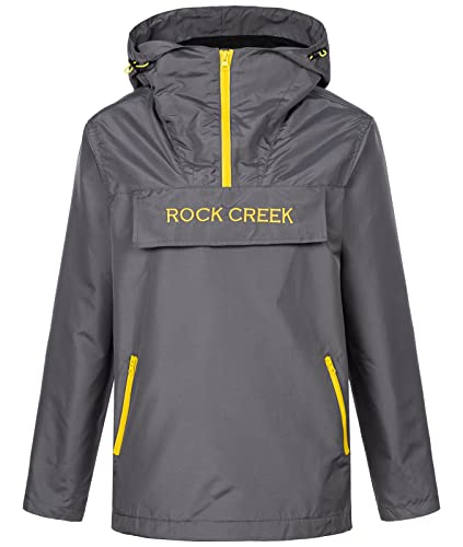Rock Creek Damen Übergangs Jacke Outdoor Jacke Windbreaker Übergangsjacke Anorak Kapuze Regenjacke Winterjacke Damenjacke Jacket D-474 Dunkelgrau M von Rock Creek