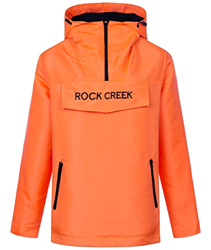 Rock Creek Damen Übergangs Jacke Outdoor Jacke Windbreaker Übergangsjacke Anorak Kapuze Regenjacke Winterjacke Damenjacke Jacket D-474 Orange 2XL von Rock Creek