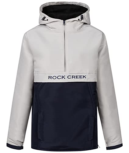 Rock Creek Damen Übergangs Jacke Outdoor Jacke Windbreaker Übergangsjacke Anorak Kapuze Regenjacke Winterjacke Damenjacke Jacket D-477 Grau XS von Rock Creek